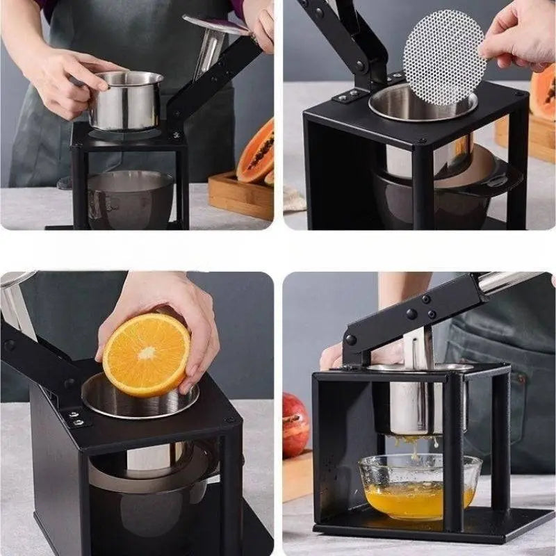 Hand-Operated Stainless Steel Fruit Juicer - ChaCha Kitchen-