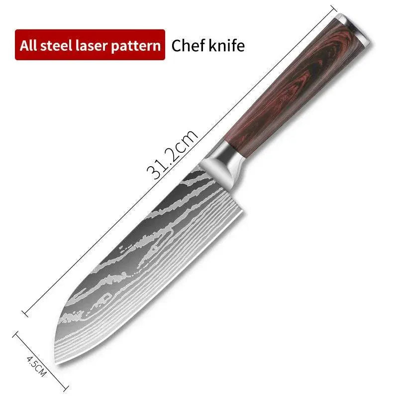 Damascus Chef Knife for Fruit Cutting | Sharp & Stylish with a 31.2cm blade, perfect for versatile kitchen cutting tasks.