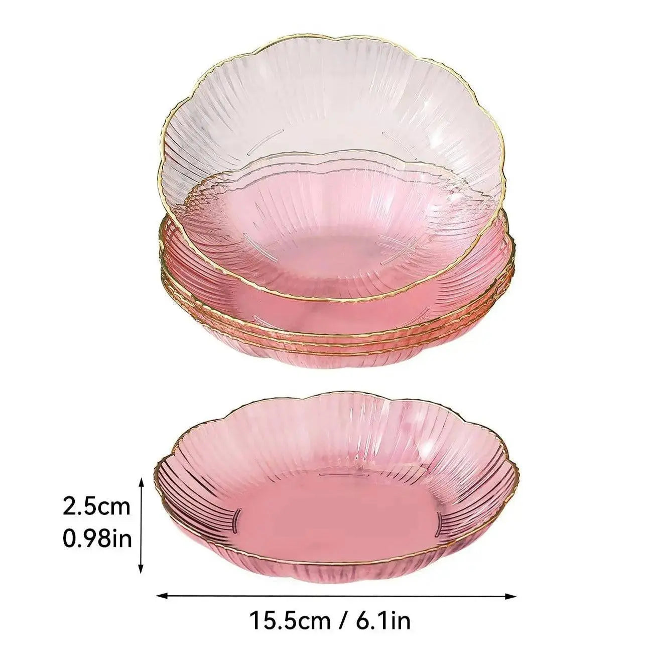 Bone Dish Rubbish Plate - Bone Dish Plate Storage | Compact Snack Solution in vibrant pink, 15.5cm wide and 2.5cm deep, ideal for elegant snack organization.