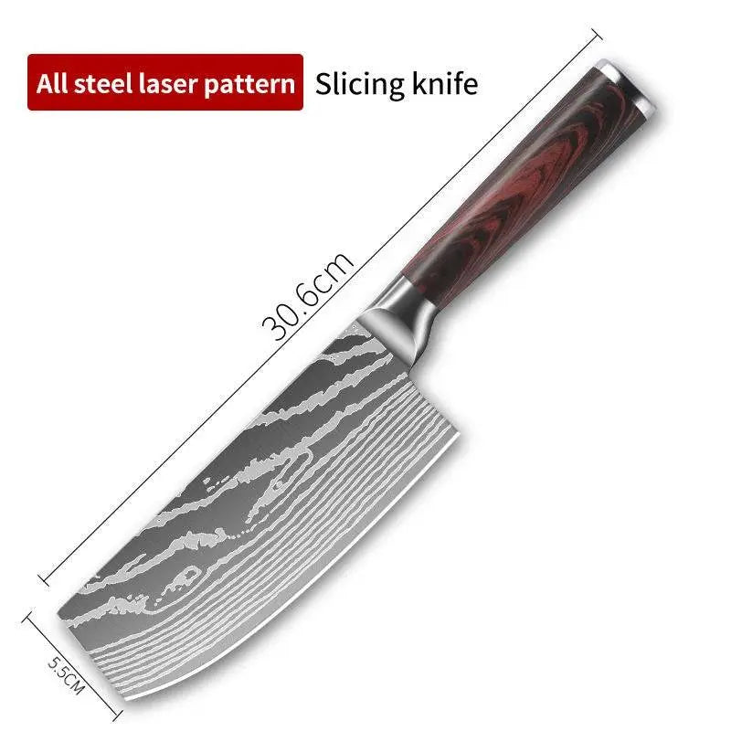 Damascus Slicing Knife for Fruit Cutting | Sharp & Stylish with a 30.6cm blade, designed for smooth and efficient slicing.