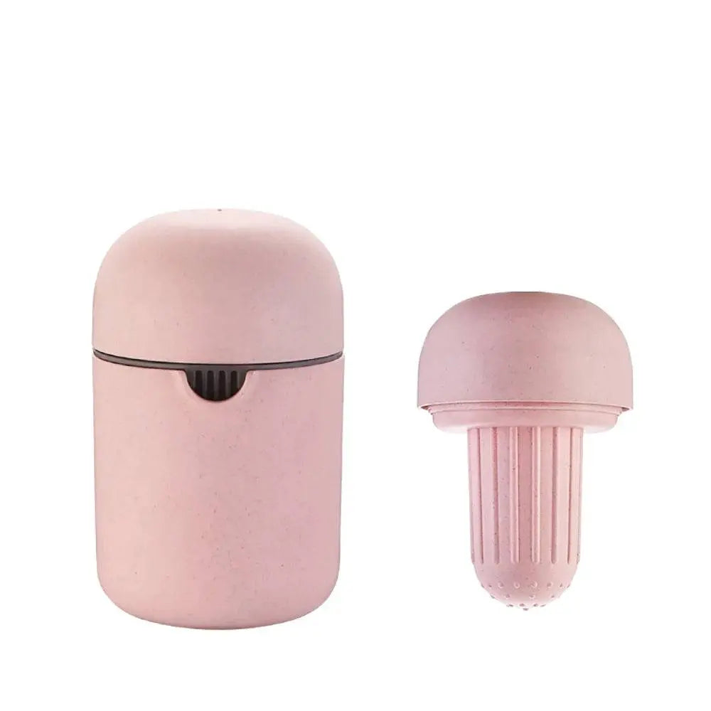 Multifunction Fruit Juice Press - Versatile Juice Extraction | No Waste, Easy Clean, pink juicer with removable fruit pressing head.