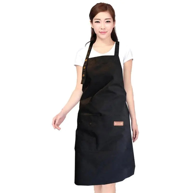 Canvas Polyester Apron with Pocket - ChaCha Kitchen-