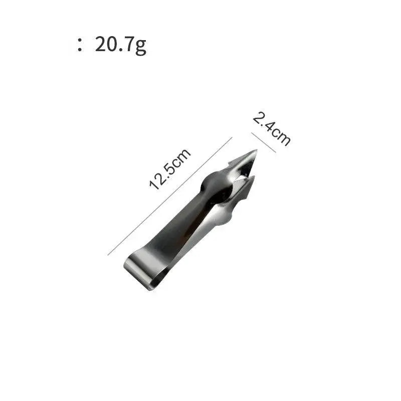Compact stainless steel clipper from Stainless Steel Fruit Tools - Peeling & Slicing Set with size and weight details.