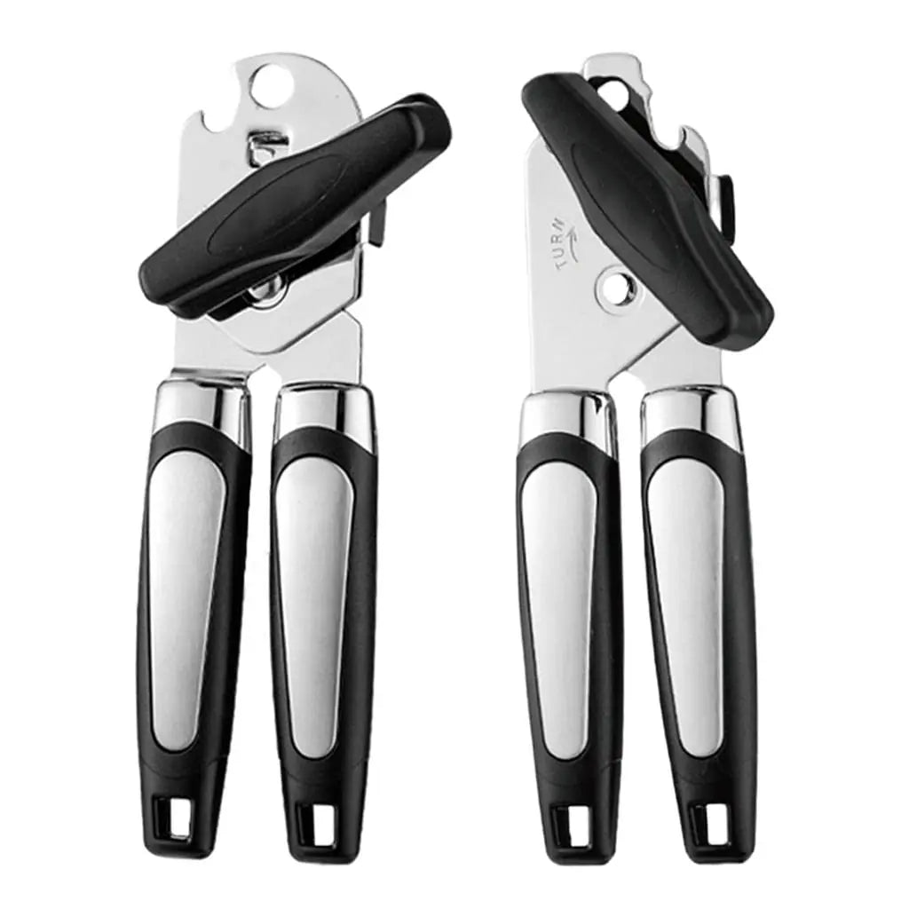 Two Professional Tin Manual Can Opener - Manual Can Opener | Ergonomic, Durable, Multifunctional units displayed side by side showing ergonomic handles.