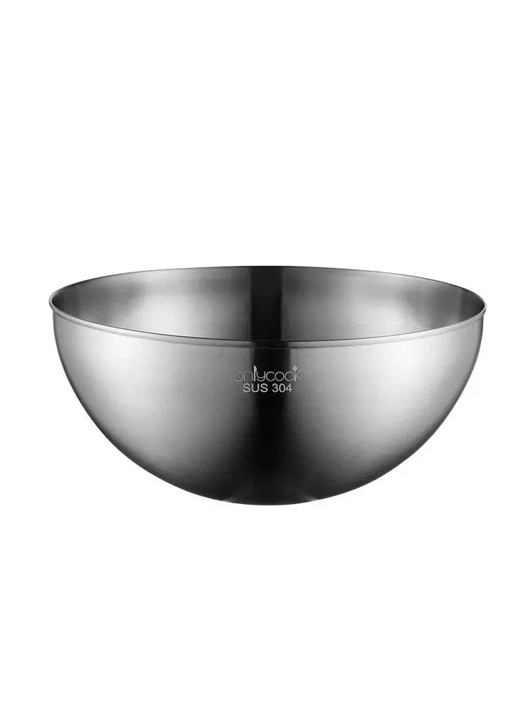 Single Stainless Steel Mixing Bowl from the Non-Slip Kitchen Set, highlighting its sleek, durable design for versatile kitchen use.