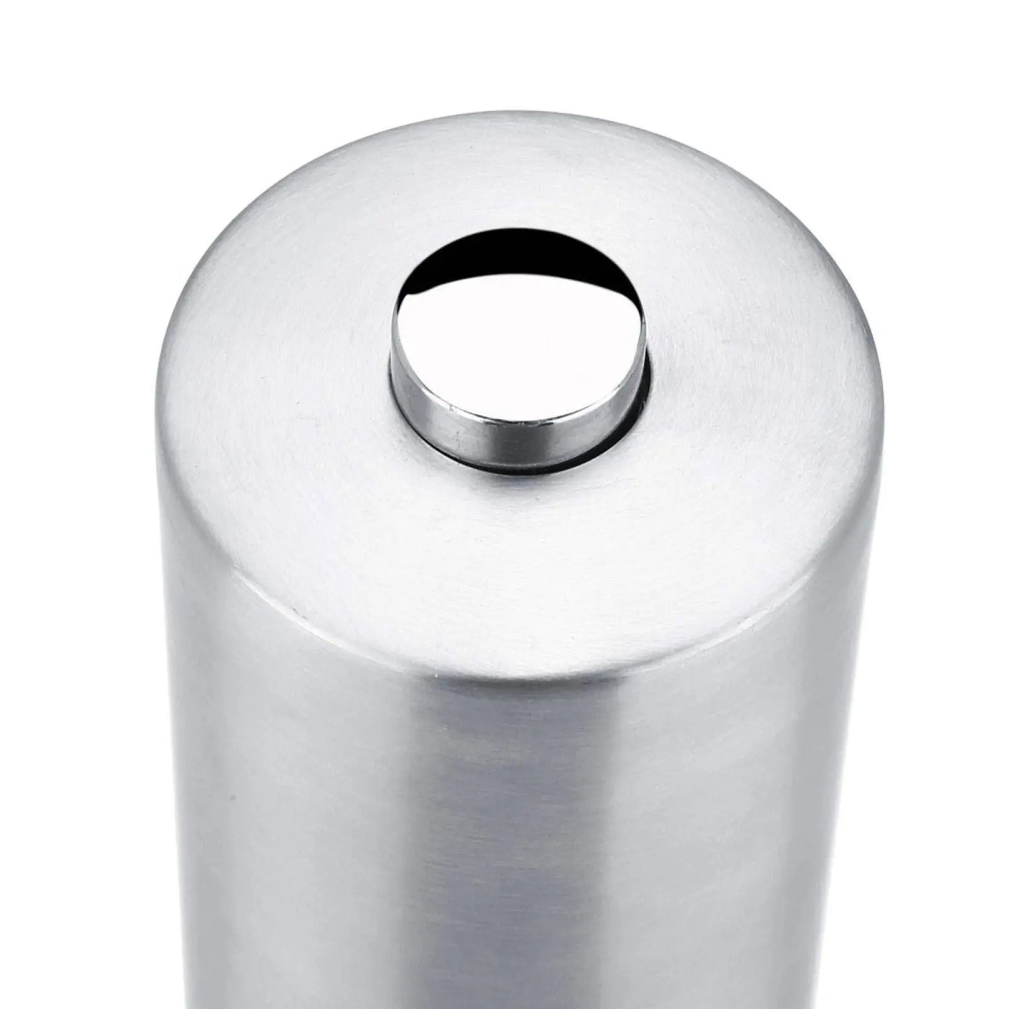 Top view of Electric Grinder for Salt & Pepper showing the one-touch button for effortless grinding and sleek stainless steel finish.