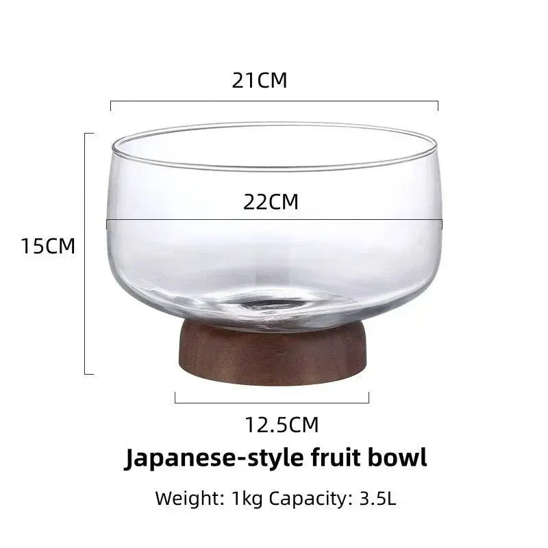 Acacia Wood Fruit Plate - Japanese Style dimensions and specifications, featuring 3.5L capacity and 1kg weight for versatile storage.
