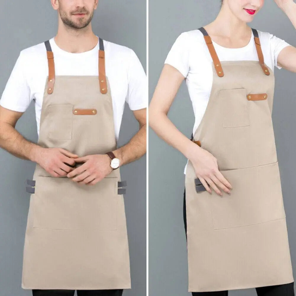 Korean Style Canvas Work Apron - ChaCha Kitchen-
