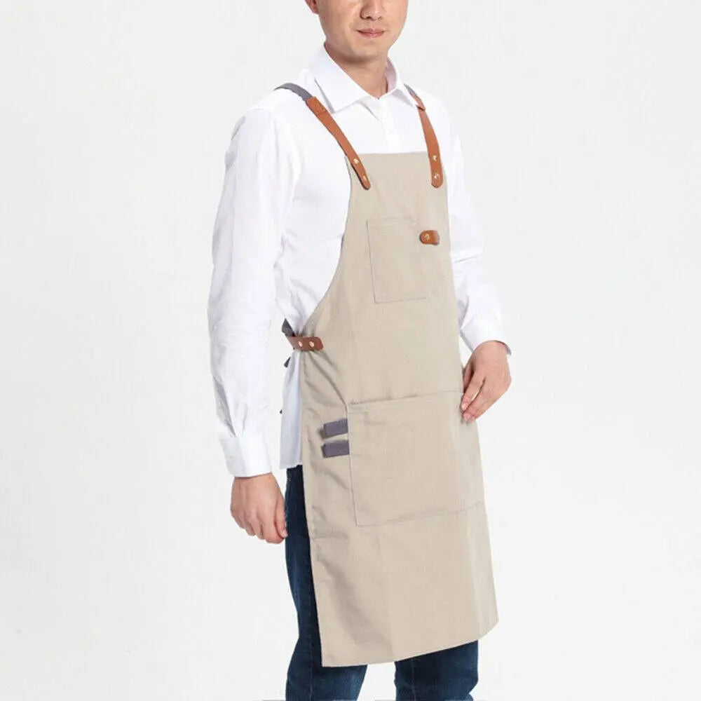 Korean Style Canvas Work Apron - ChaCha Kitchen-