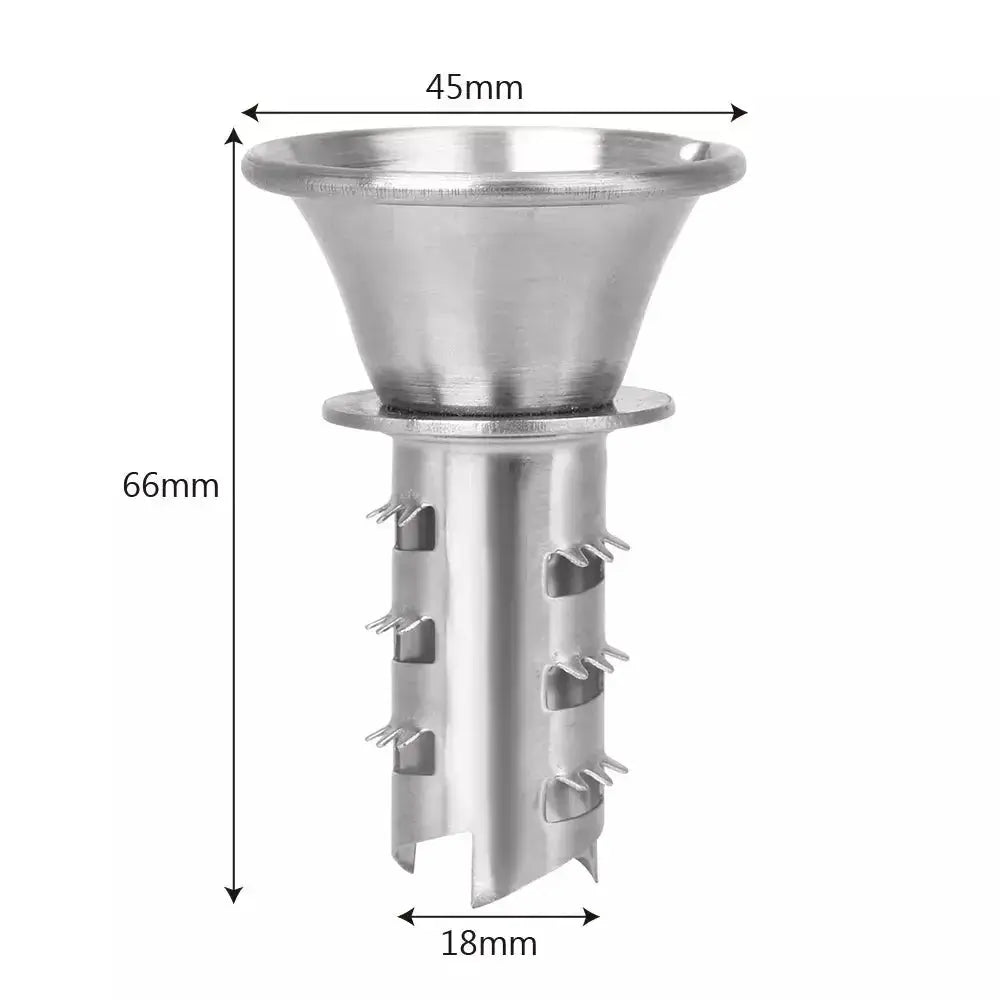 Handheld Lemon Squeezer - Easy Juicing | Durable Design with detailed dimensions, highlighting its compact and durable stainless steel construction for easy use.
