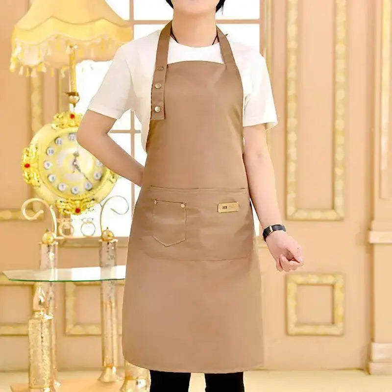 Canvas Polyester Apron with Pocket - ChaCha Kitchen-