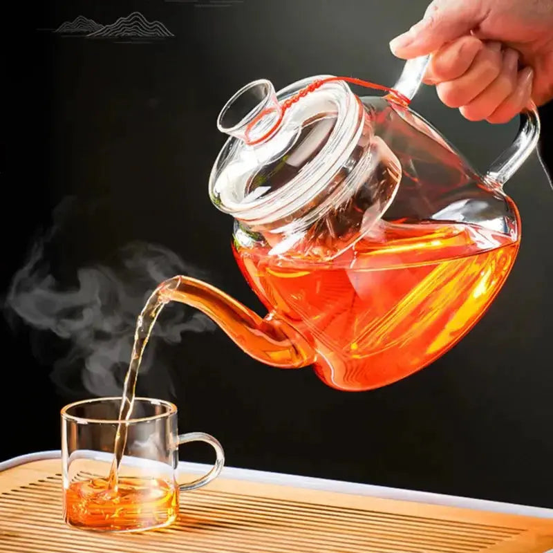 High-Quality Heat-Resistant Glass Tea Pot with Cups Set - ChaCha Kitchen-