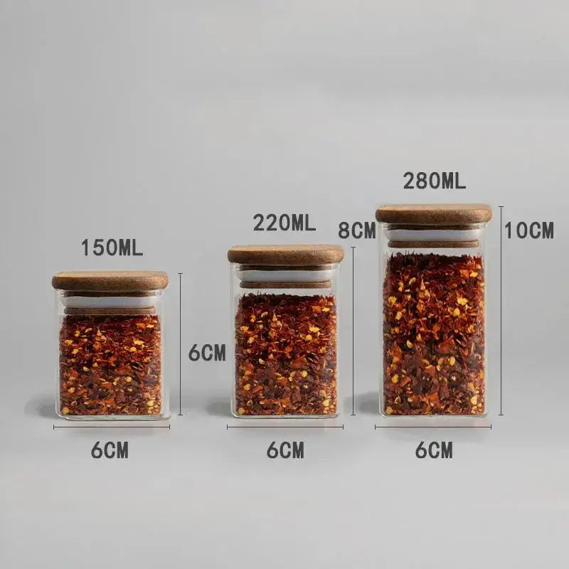 4 Piece Acacia Wood Seasoning Jar Set - ChaCha Kitchen-
