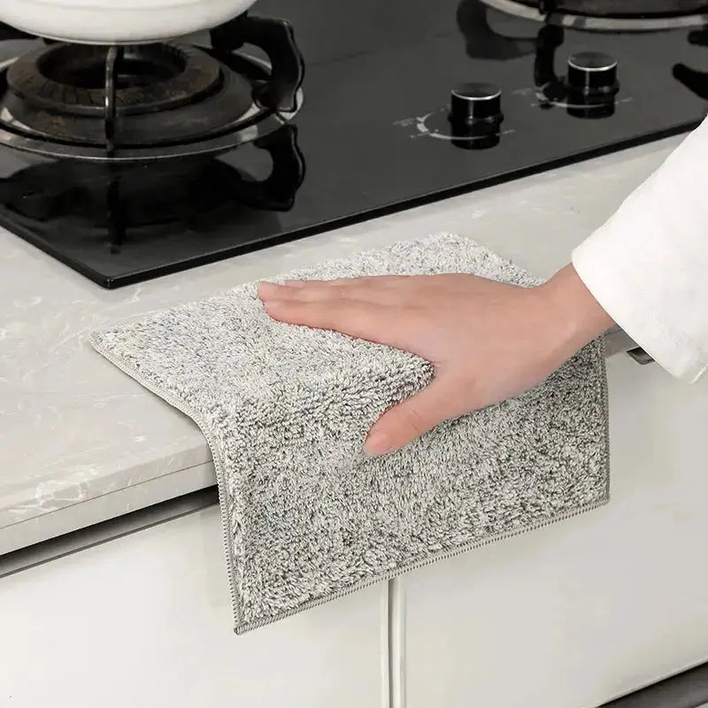 Non-Stick Bamboo Charcoal Cleaning Cloth Set - ChaCha Kitchen-