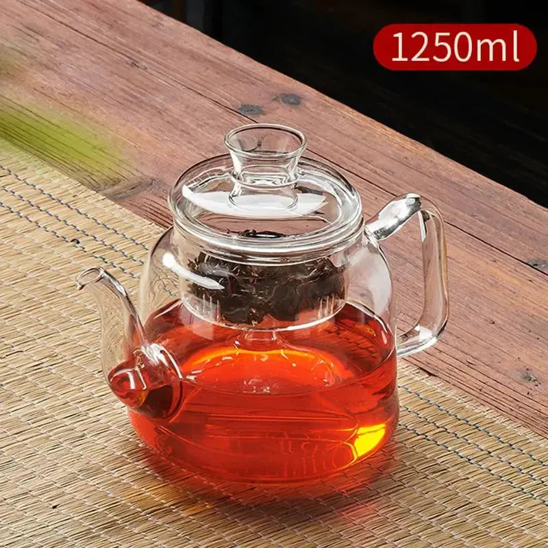 High-Quality Heat-Resistant Glass Tea Pot with Cups Set - ChaCha Kitchen-