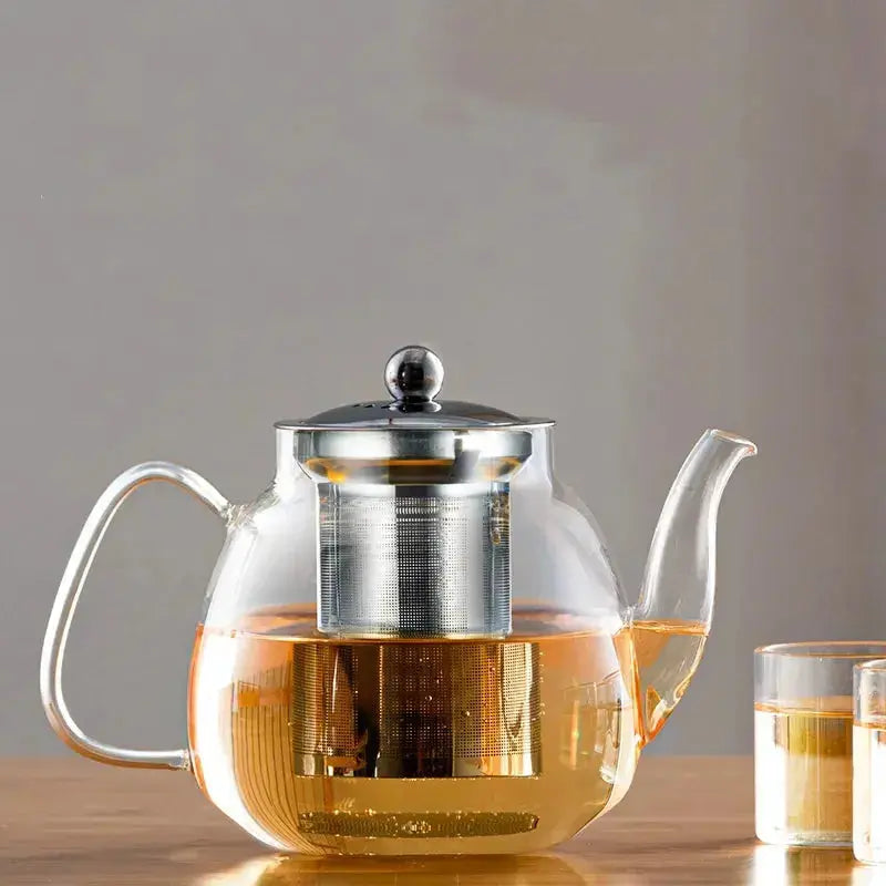 Glass Tea Pot with Stainless Steel Filter - ChaCha Kitchen-