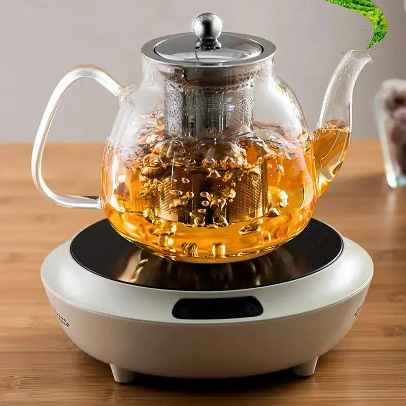 Glass Tea Pot with Stainless Steel Filter - ChaCha Kitchen-
