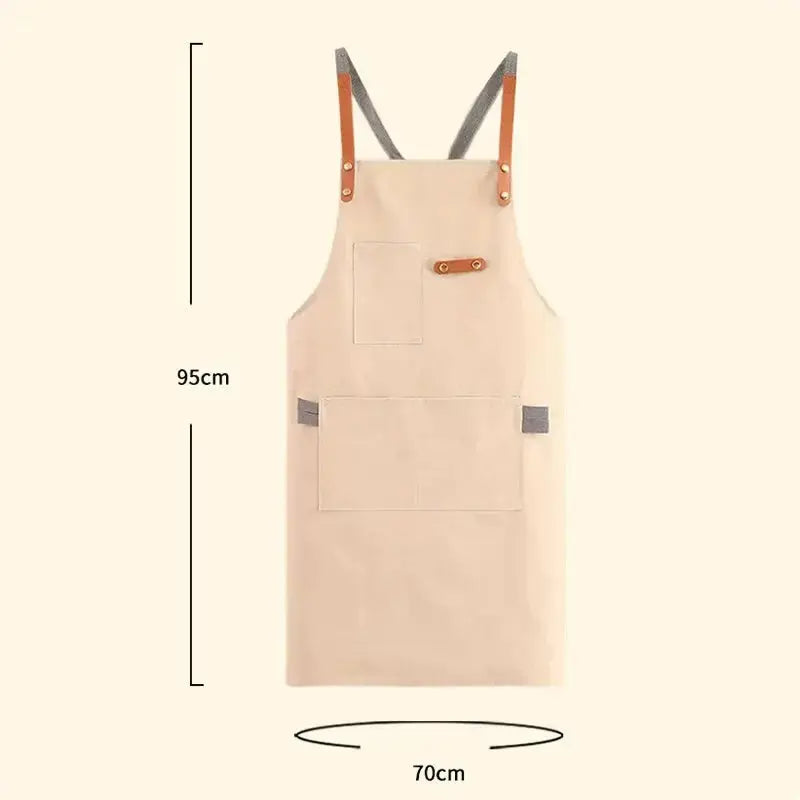 Korean Style Canvas Work Apron - ChaCha Kitchen-
