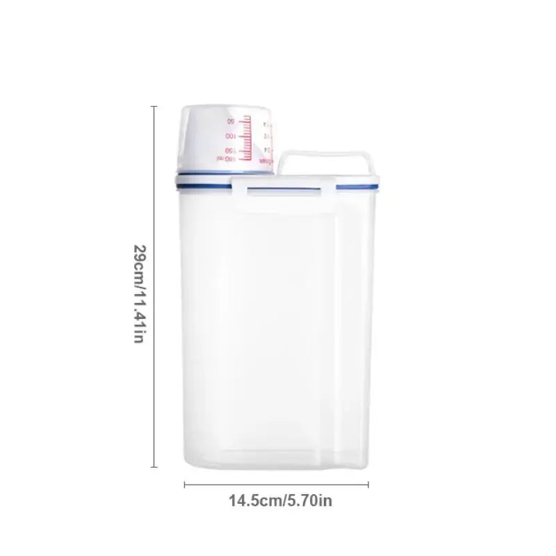 Food Storage Dispenser - Large Capacity | Airtight Seal with dimensions 29cm height and 14.5cm width, ideal for compact and efficient kitchen storage.