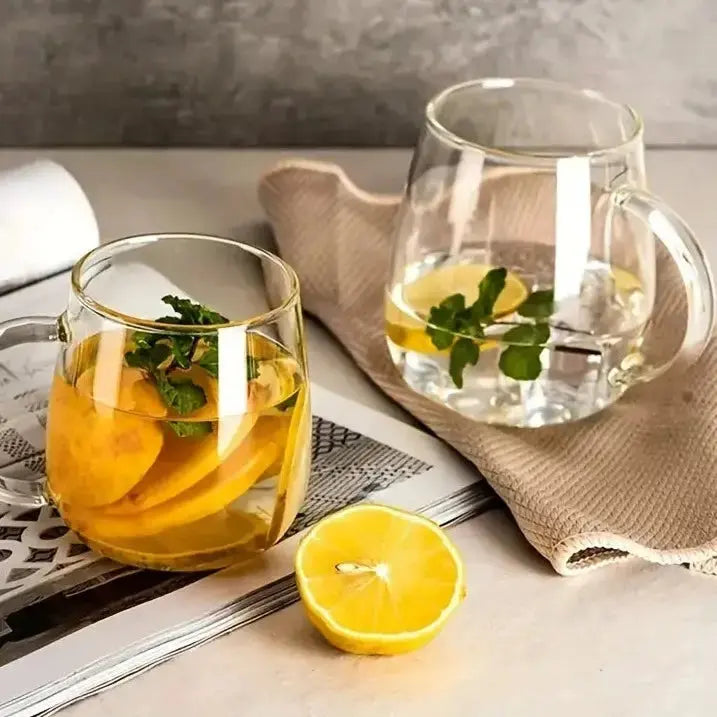 4 Pieces Premium Glass Coffee Mugs - ChaCha Kitchen-