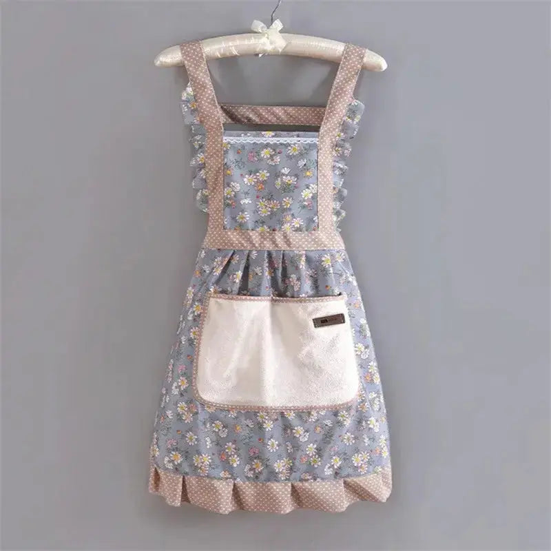 Granny Style Ruffled Apron - ChaCha Kitchen-