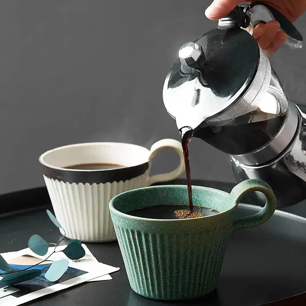 Handmade Retro Style Ceramic Coffee Mug - ChaCha Kitchen-