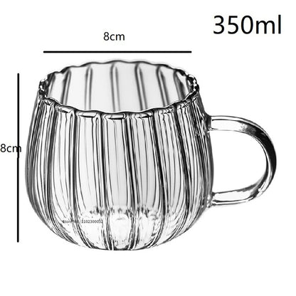 Heat-Resistant Striped Glass Mug