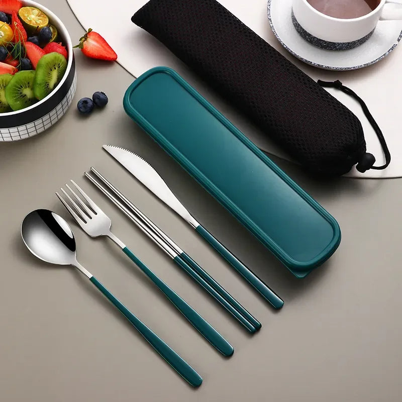 4 Pieces Portable Cutlery Set