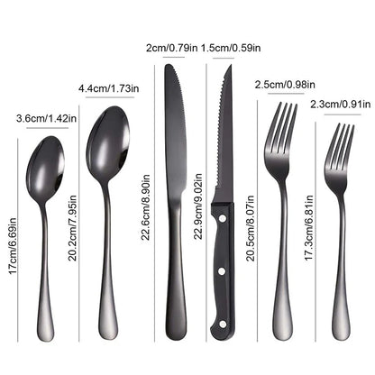 24 Pieces Stainless Steel Cutlery Set