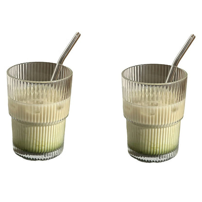 400 ML Stripe Glass Cup