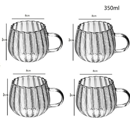 Heat-Resistant Striped Glass Mug