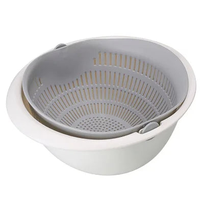 Rotatable Double Drain Basket