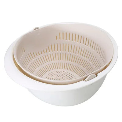 Rotatable Double Drain Basket