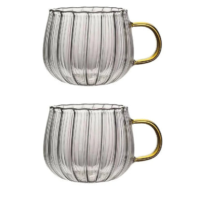 Heat-Resistant Striped Glass Mug