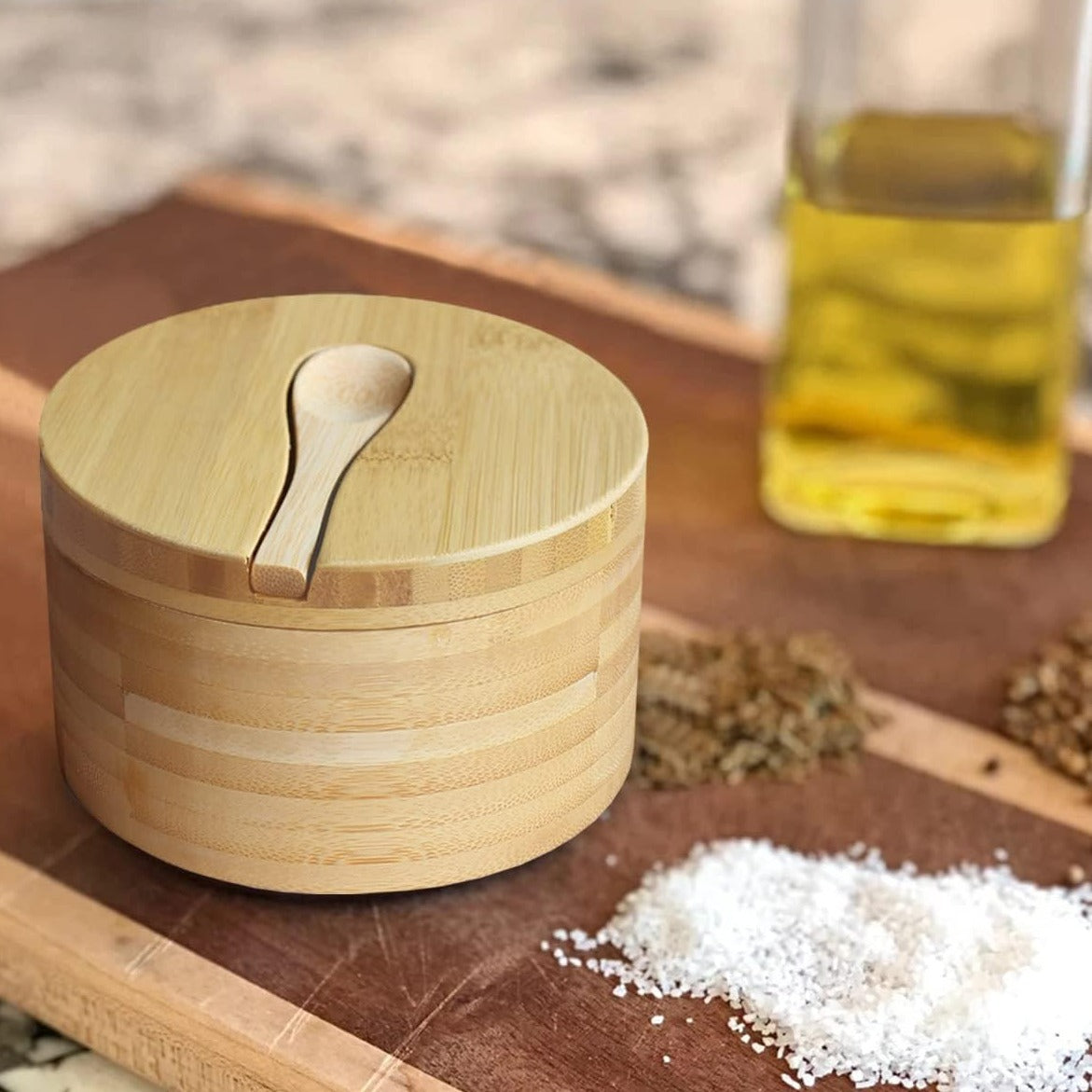 Bamboo Spice Container with Magnetic Lid