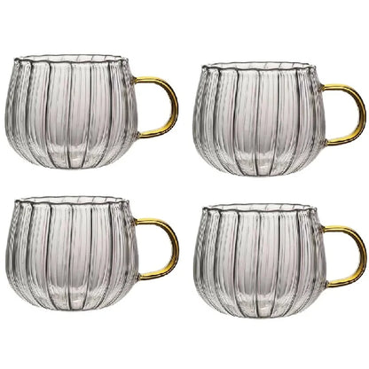 Heat-Resistant Striped Glass Mug