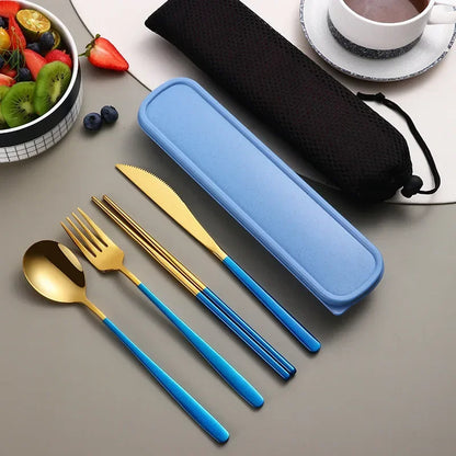 4 Pieces Portable Cutlery Set