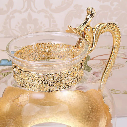 European Style Golden Glass Teapot