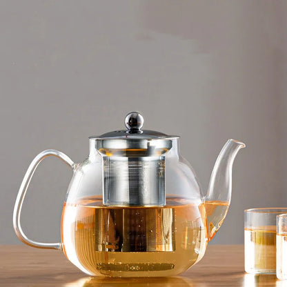 Glass Tea Pot with Stainless Steel Filter