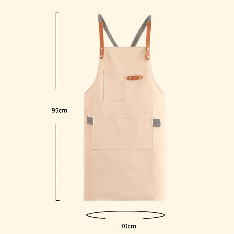 Korean Style  Canvas Work Apron