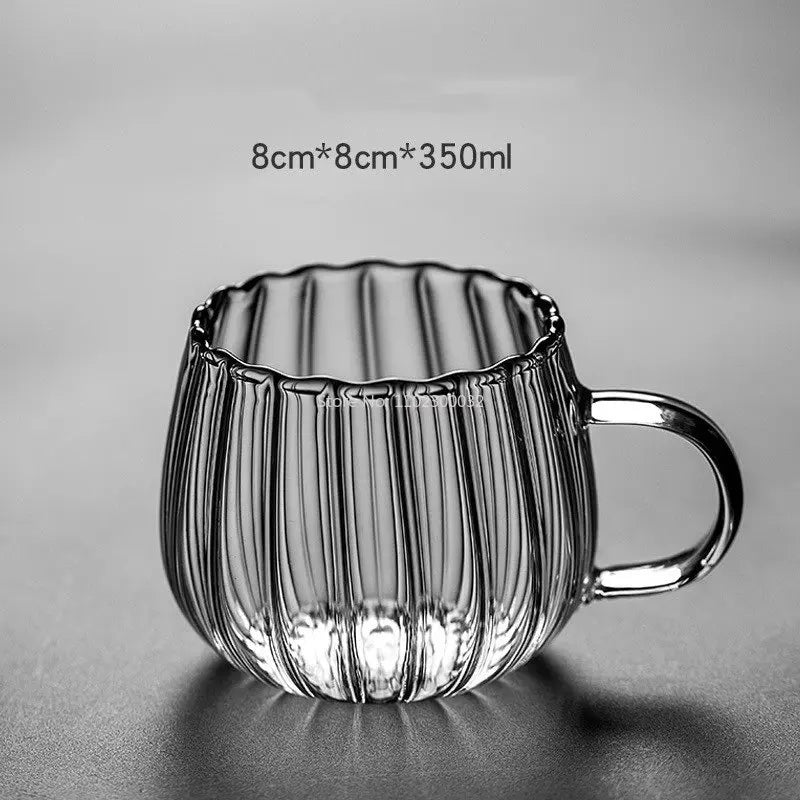 Heat-Resistant Striped Glass Mug