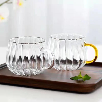 Heat-Resistant Striped Glass Mug