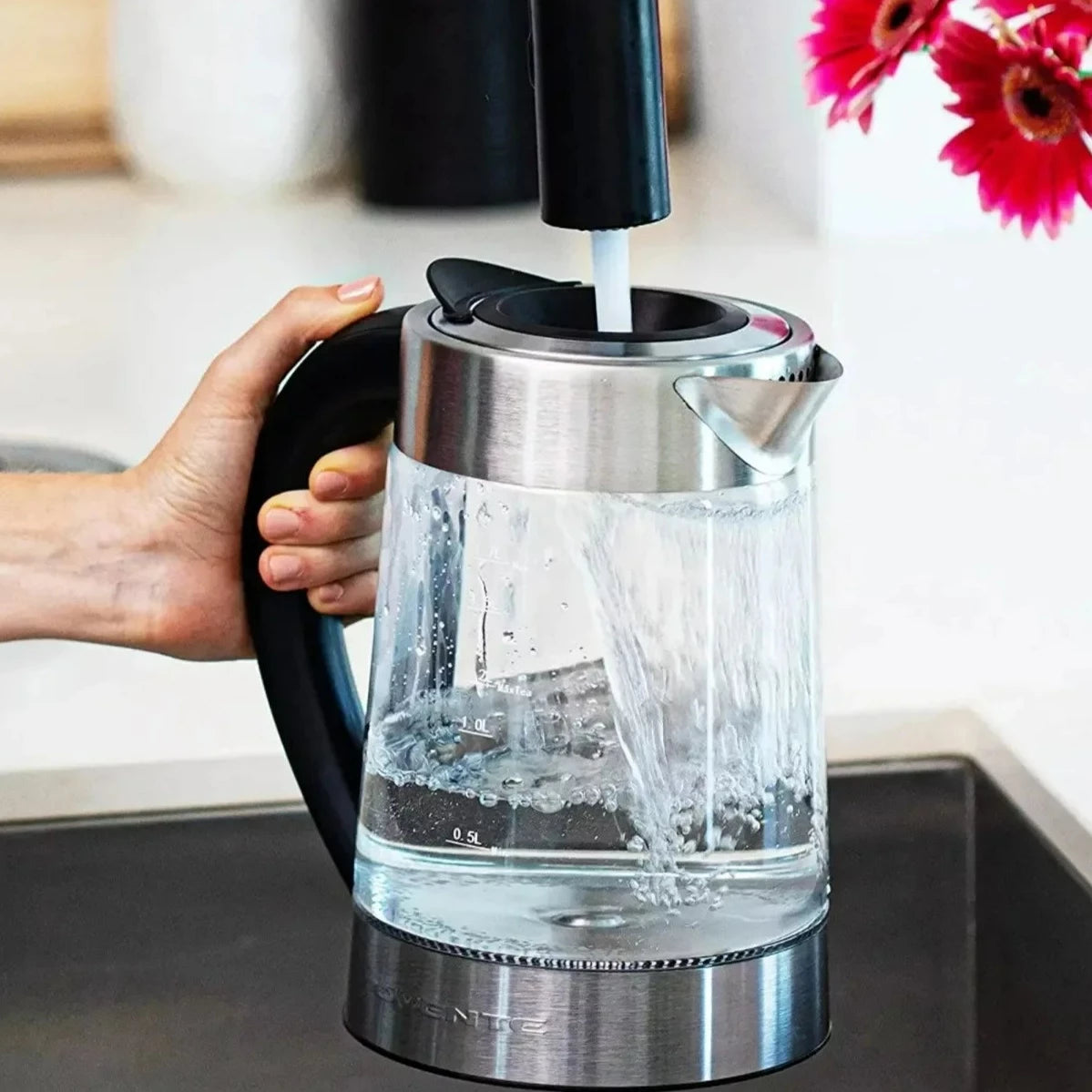 Electric Stainless Steel Glass Kettle