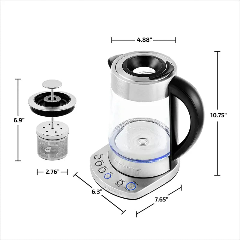 Electric Stainless Steel Glass Kettle